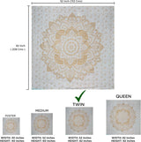 Arazzo mandala decorazione stanza tela bianco oro Home - Accessori e Decorazioni Naty Shop