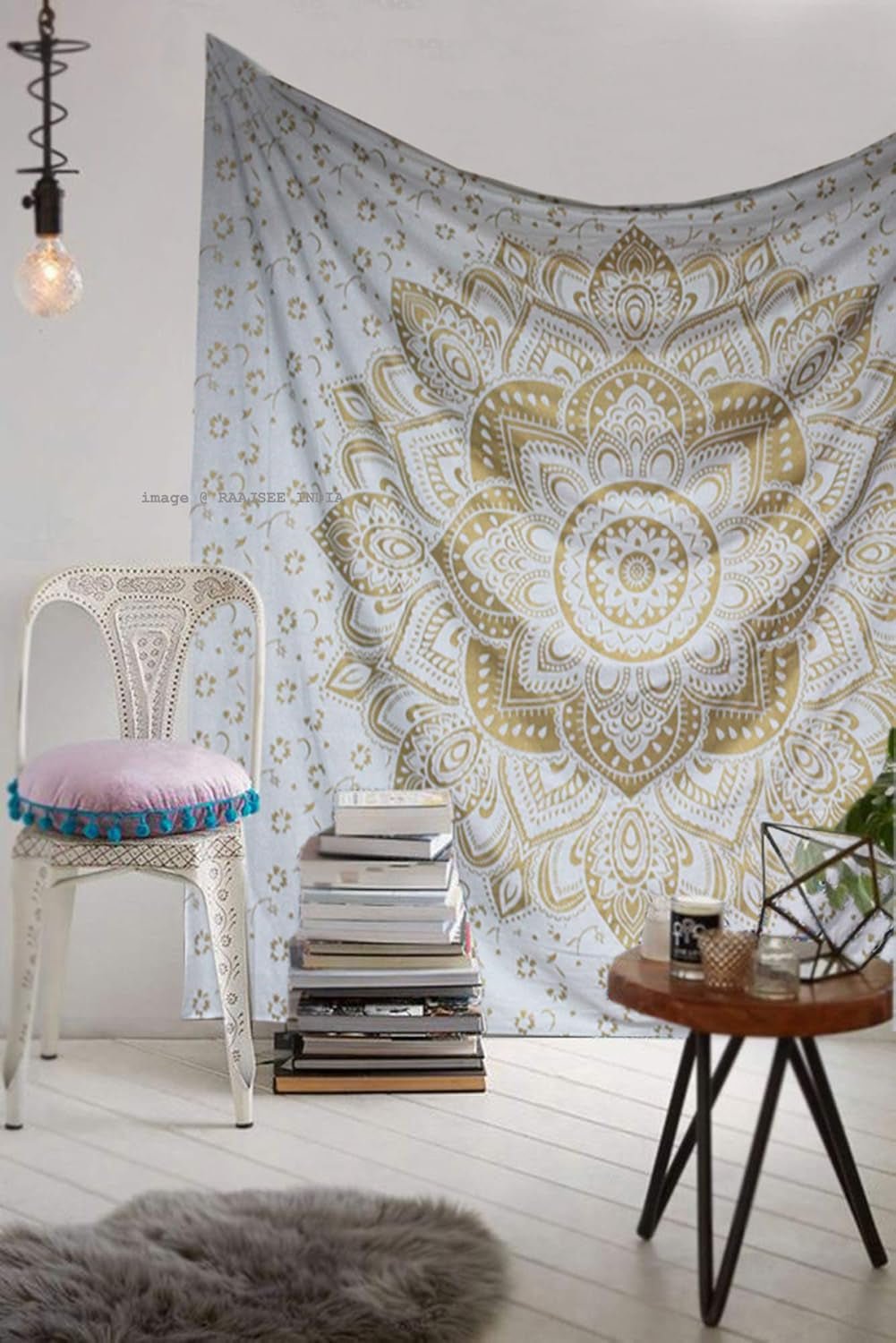 Arazzo mandala decorazione stanza tela bianco oro Home - Accessori e decorazioni Naty Shop Titolo predefinito