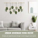 Grande arazzo intrecciato a mano con nappe a foglia Home - Accessori e decorazioni Naty Shop