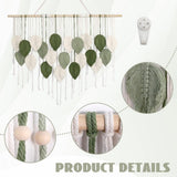 Grande arazzo intrecciato a mano con nappe a foglia Home - Accessori e decorazioni Naty Shop
