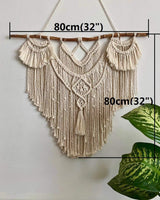 Grande arazzo bohémien in legno naturale sopra la testiera del letto Home - Accessori e Decorazioni Naty Shop