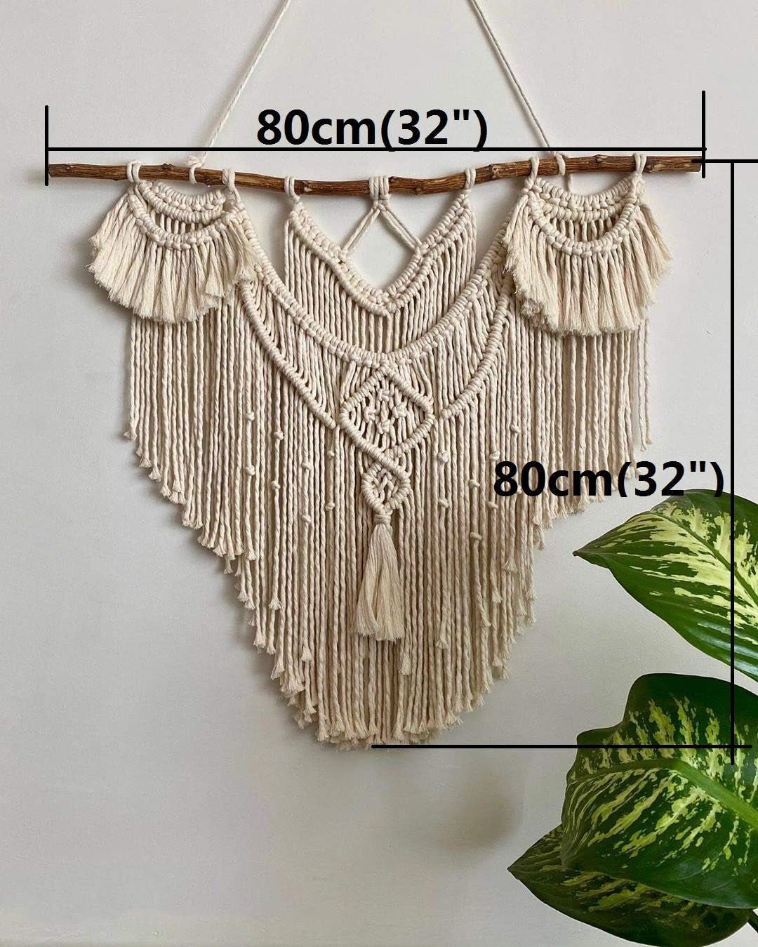 Grande arazzo bohémien in legno naturale sopra la testiera del letto Home - Accessori e Decorazioni Naty Shop