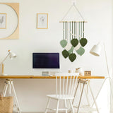 Arazzo perline in legno foglie verdi gancio Home - Accessori e Decorazioni Naty Shop
