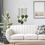 Arazzo perline in legno foglie verdi gancio Home - Accessori e Decorazioni Naty Shop