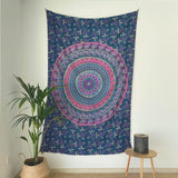 Arazzo momomus mandala in cotone colorato disegni orientali Casa - Accessori e Decorazioni Naty Shop Viola A 135L X 210B Cm