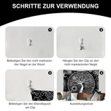 Arazzo nero bianco albero vita arazzo fasi luna Home - Accessori e Decorazioni Naty Shop