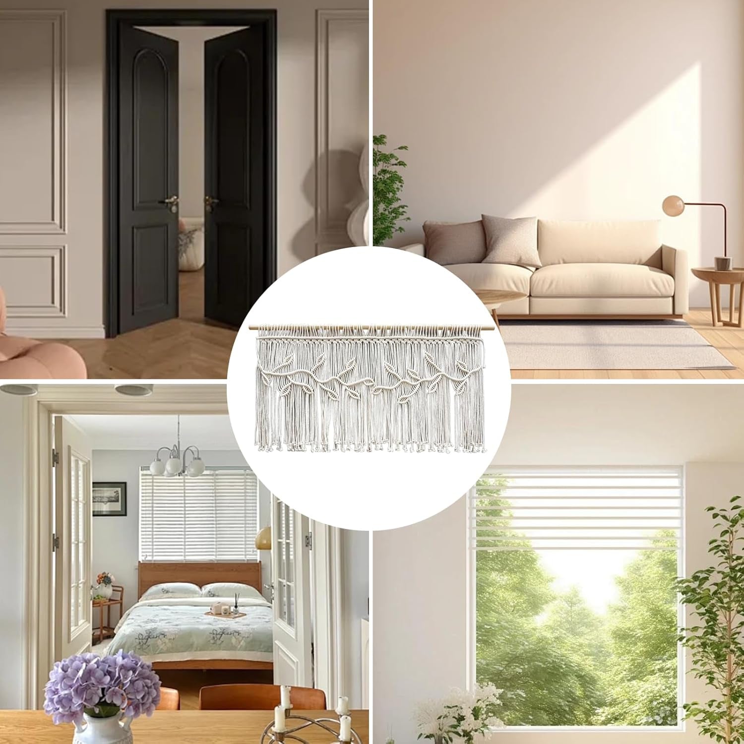 Arazzo per tende da porta tessuto avorio Home - Accessori e Decorazioni Naty Shop