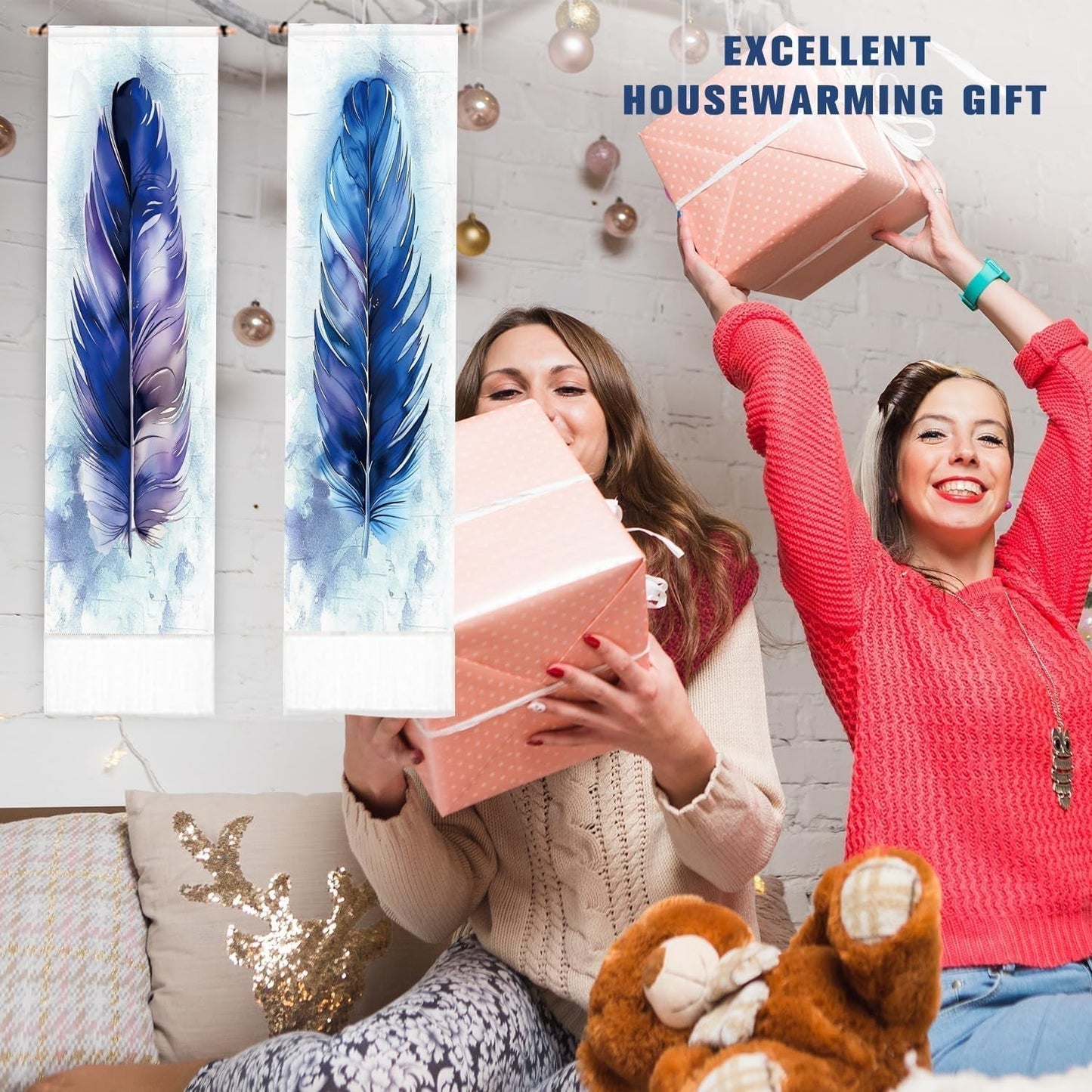 Arazzo pligreat pack tappeto di piume blu parete verticale Home - Accessori e Decorazioni Naty Shop