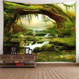 Arazzo psichedelico foresta di luce arazzo luce del sole paesaggio sospeso Casa - Accessori e decorazioni Naty Shop Multi 200L X 180B Cm