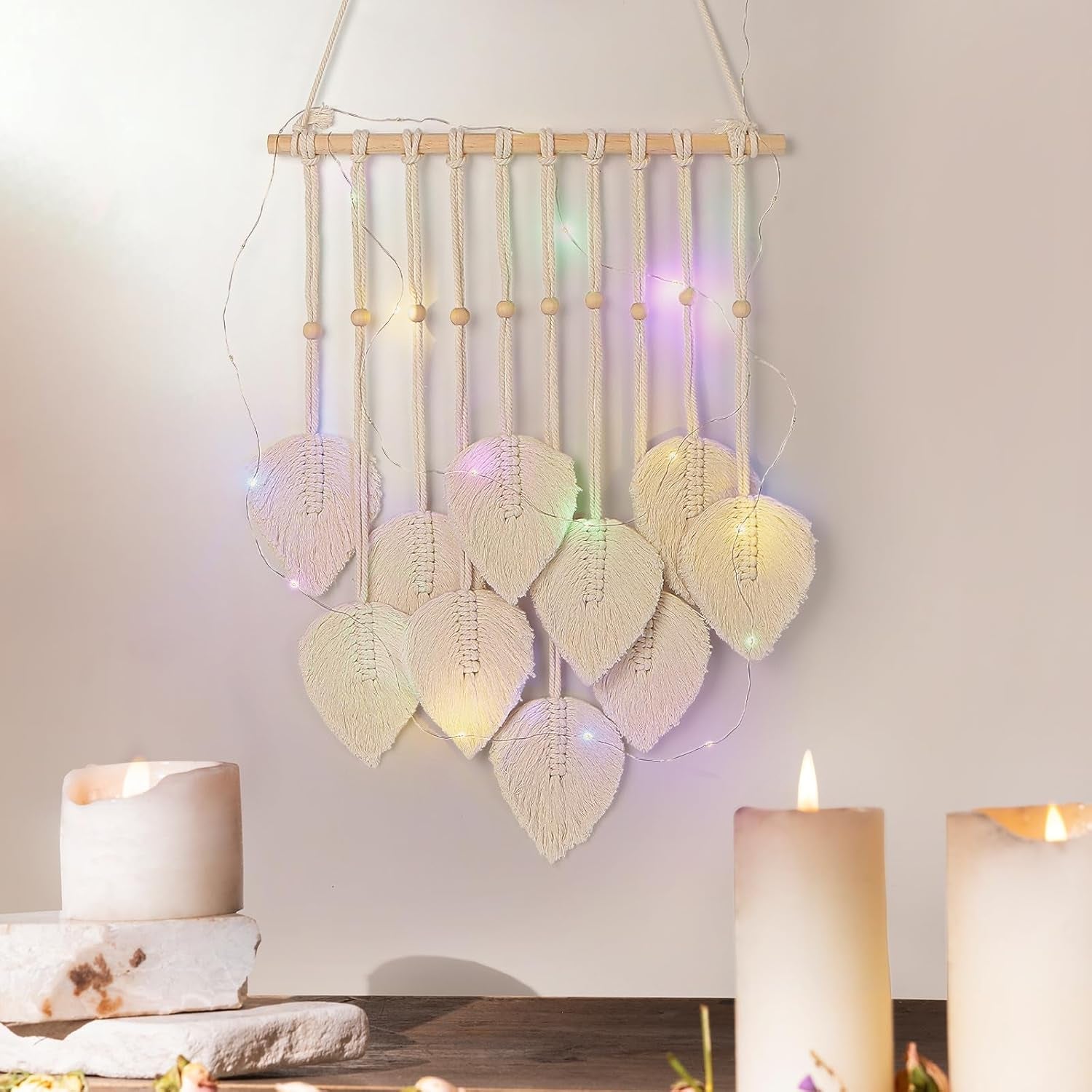 Arazzo quatre fatto a mano ghirlanda piatta foglie intrecciate Home - Accessori e Decorazioni Naty Shop