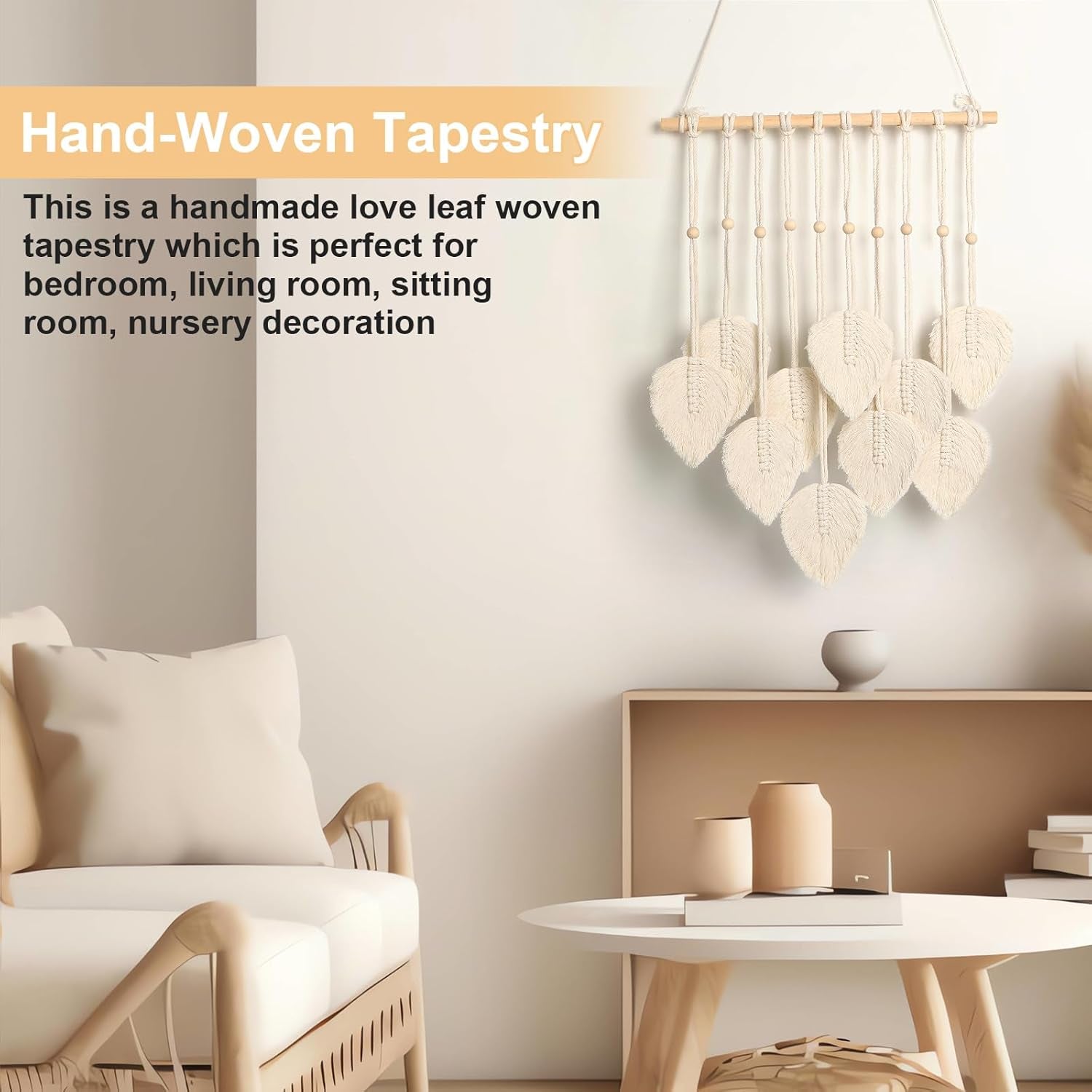 Arazzo quatre fatto a mano ghirlanda piatta foglie intrecciate Home - Accessori e Decorazioni Naty Shop