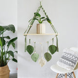 Arazzo mensola in legno ghirlanda foglie intrecciate Home - Accessori e Decorazioni Naty Shop