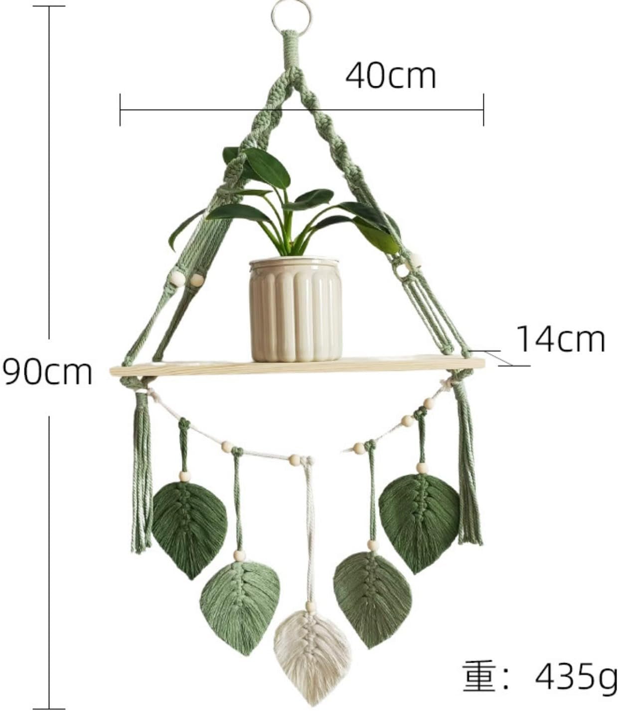 Arazzo mensola in legno ghirlanda foglie intrecciate Home - Accessori e Decorazioni Naty Shop