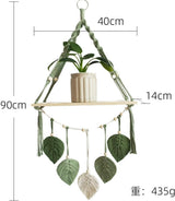 Arazzo mensola in legno ghirlanda foglie intrecciate Home - Accessori e Decorazioni Naty Shop