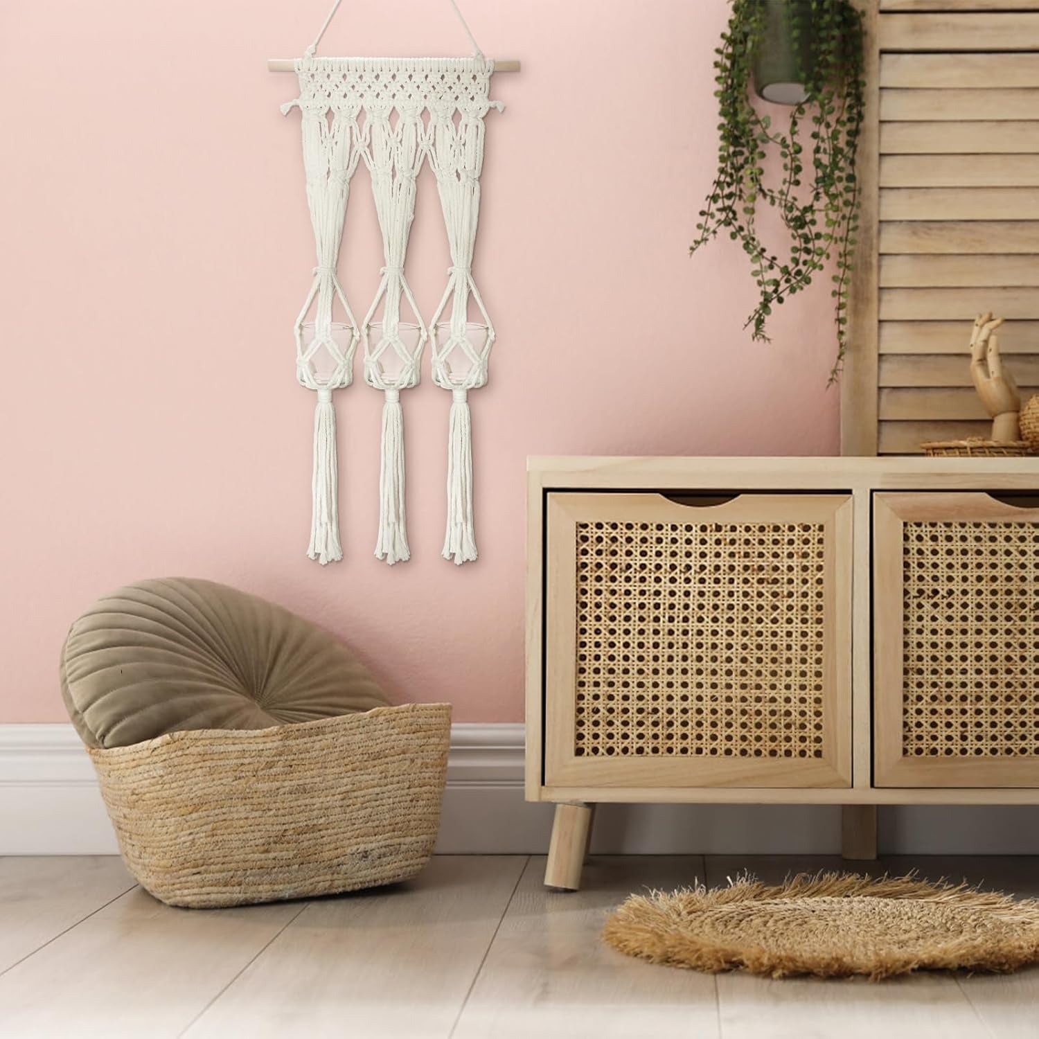 Mensola portacandele in vetro arazzo realizzata Casa - Accessori e Decorazioni Naty Shop