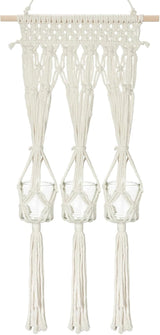 Portacandele in vetro con mensola arazzo realizzato Casa - Accessori e Decorazioni Naty Shop Bianco