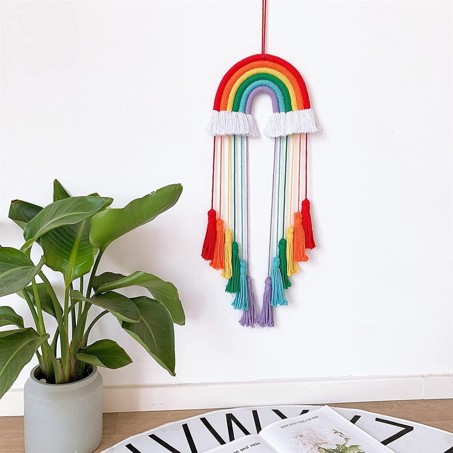 Decorazione arazzo arcobaleno corda di cotone arcobaleno Home - Accessori e Decorazioni Naty Shop