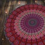 Arazzo rotondo pavone mandala centimetri tondo faccia hippie Home - Accessori e decorazioni Naty Shop Viola rosa 183L X 183B Cm
