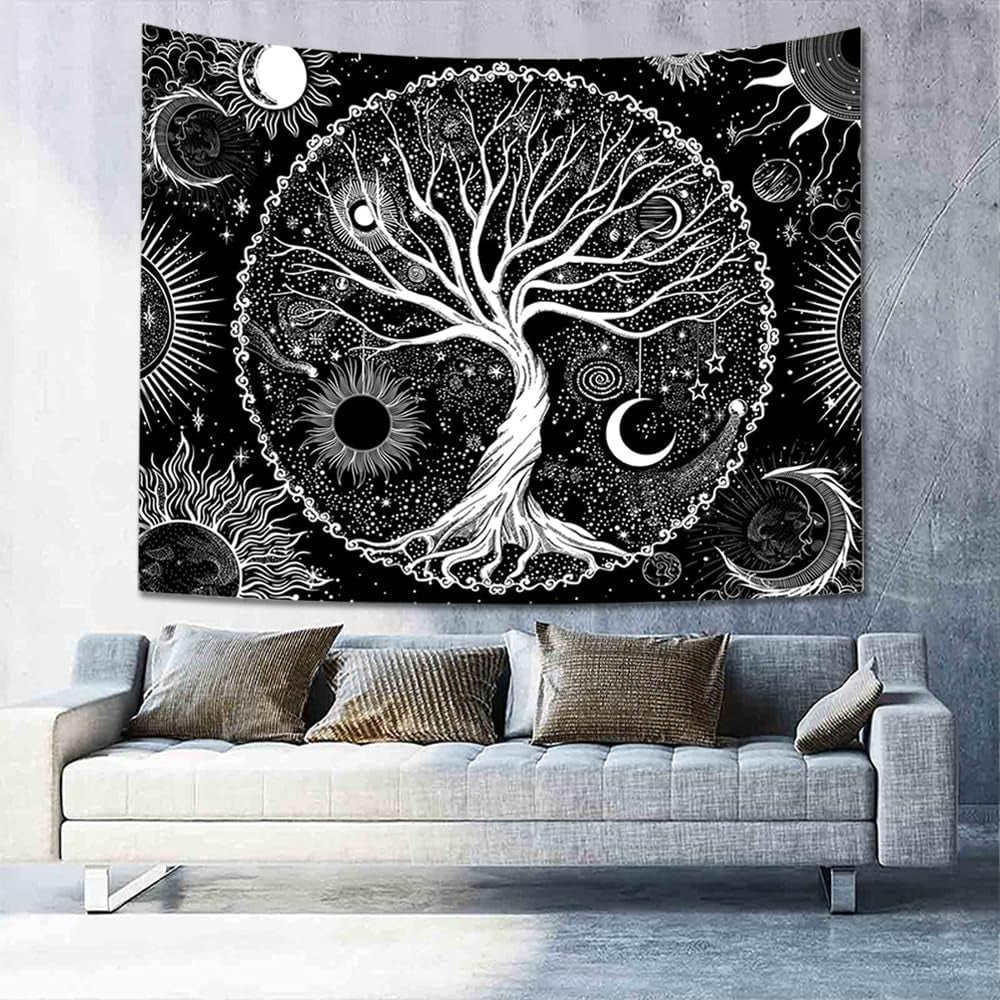 Arazzo sequpr albero vita sole luna Home - Accessori e Decorazioni Naty Shop