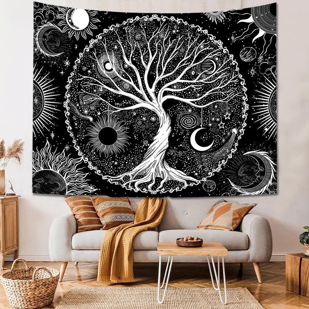 Arazzo sequpr albero vita sole luna Home - Accessori e Decorazioni Naty Shop