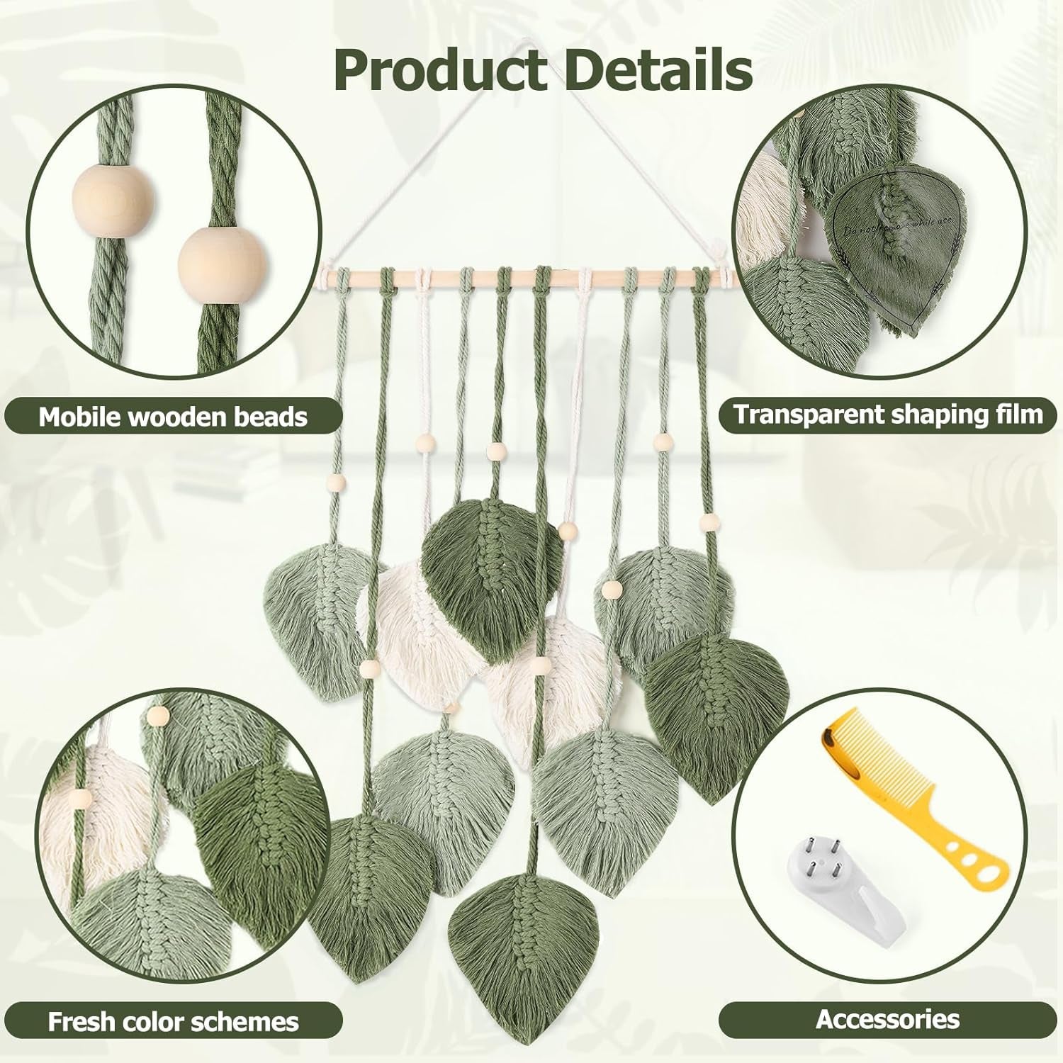 Decorazione per finestra stile Arazzo 40 cm verde Casa - Accessori e Decorazioni Naty Shop