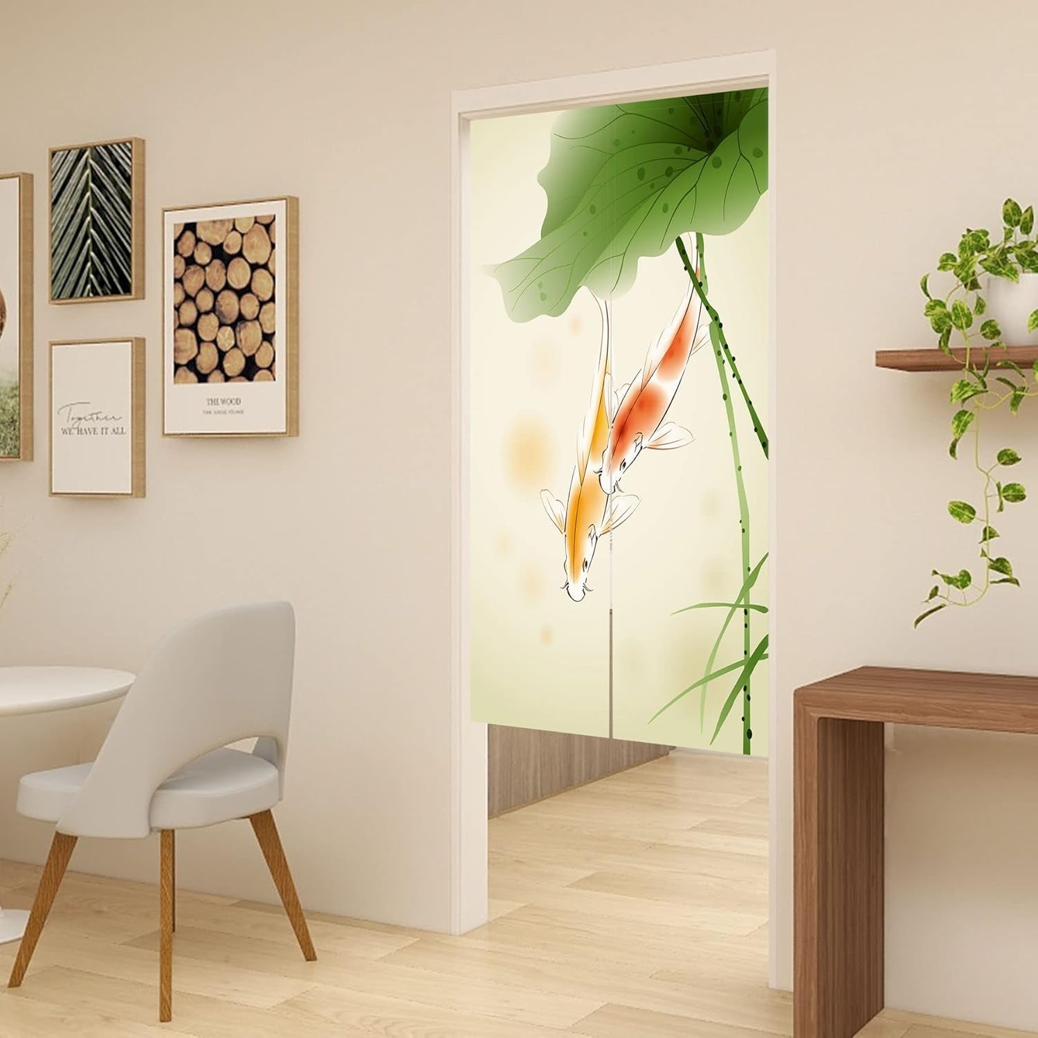 Arazzo in stile giapponese, spesso lino noren, lungo loto Casa - Accessori e Decorazioni Naty Shop