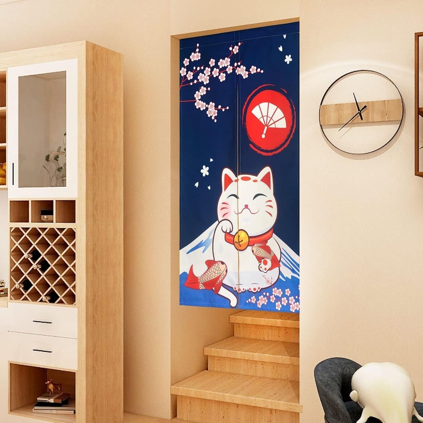Arazzo stile giapponese lino spesso tende lunghe noren Home - Accessori e Decorazioni Naty Shop