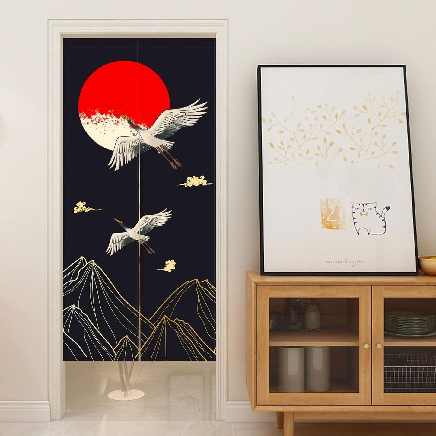 Arazzo stile giapponese lino spesso tende lunghe noren Home - Accessori e Decorazioni Naty Shop