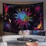 Arazzo sole luna stella spirituale estetico arcobaleno cotone Home - Accessori e Decorazioni Naty Shop
