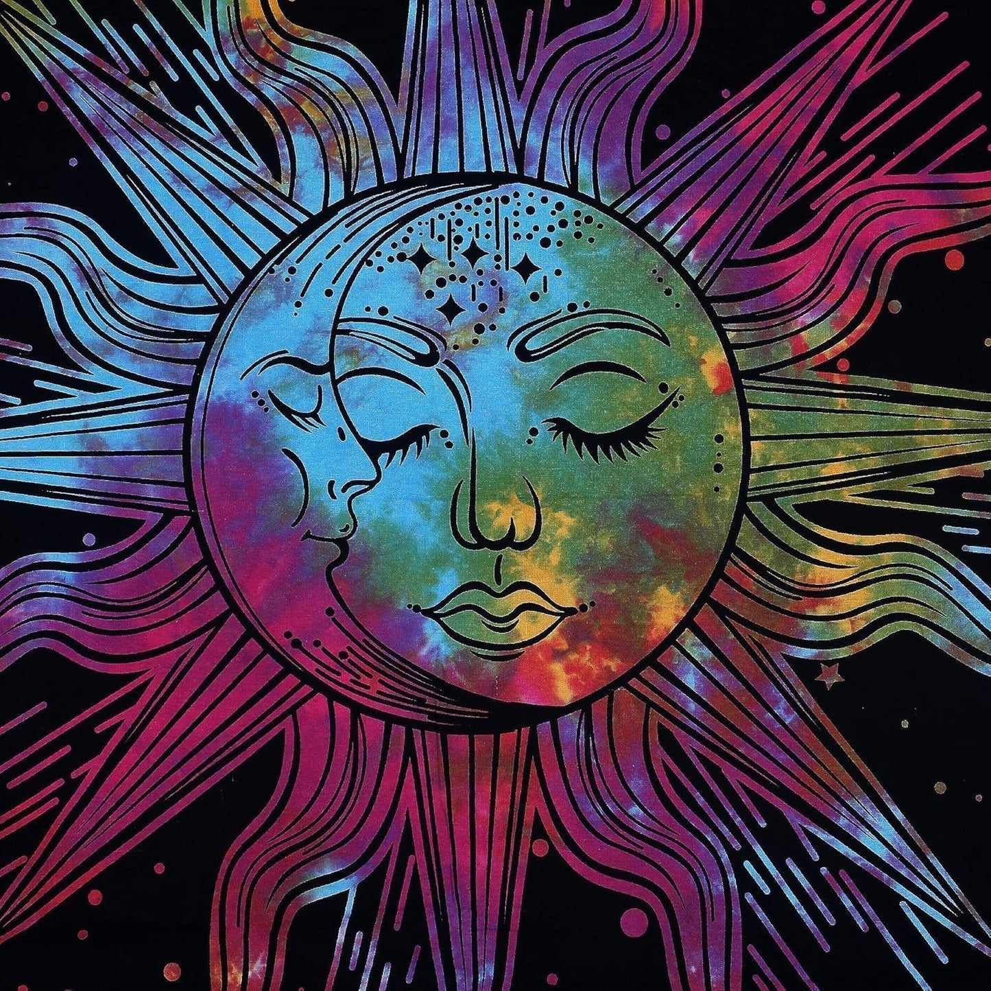 Arazzo sole luna stella spirituale estetico arcobaleno cotone Home - Accessori e Decorazioni Naty Shop