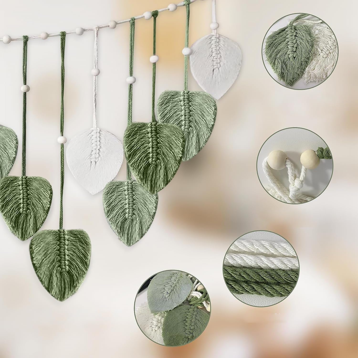 Arazzo sospensione decorazione foglie intrecciate Home - Accessori e Decorazioni Naty Shop