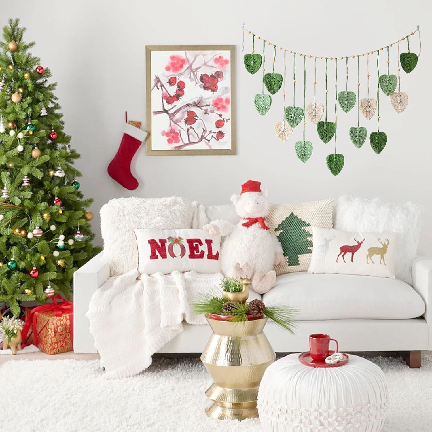 Arazzo sospensione decorazione foglie intrecciate Home - Accessori e Decorazioni Naty Shop
