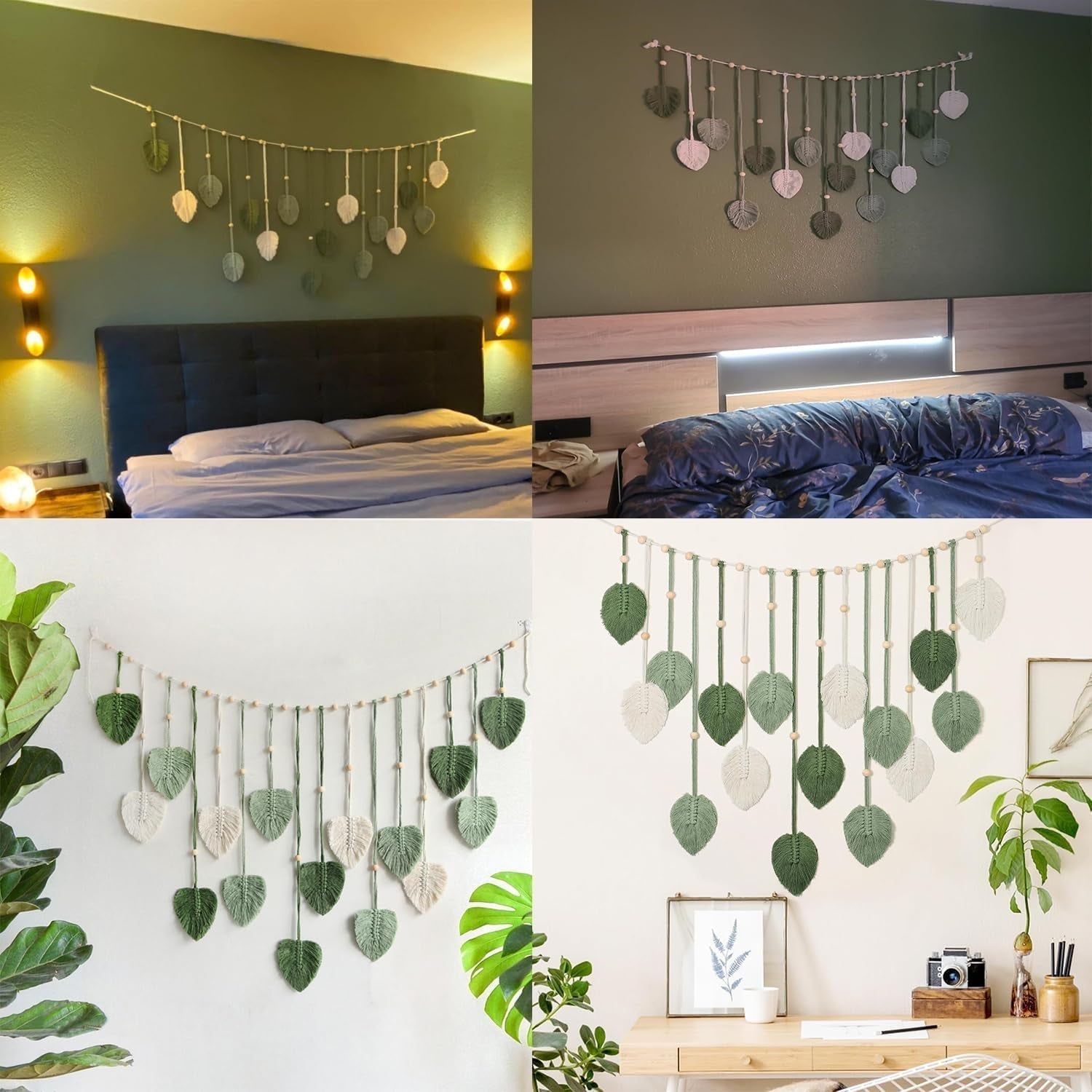 Arazzo sospensione decorazione foglie intrecciate Home - Accessori e Decorazioni Naty Shop