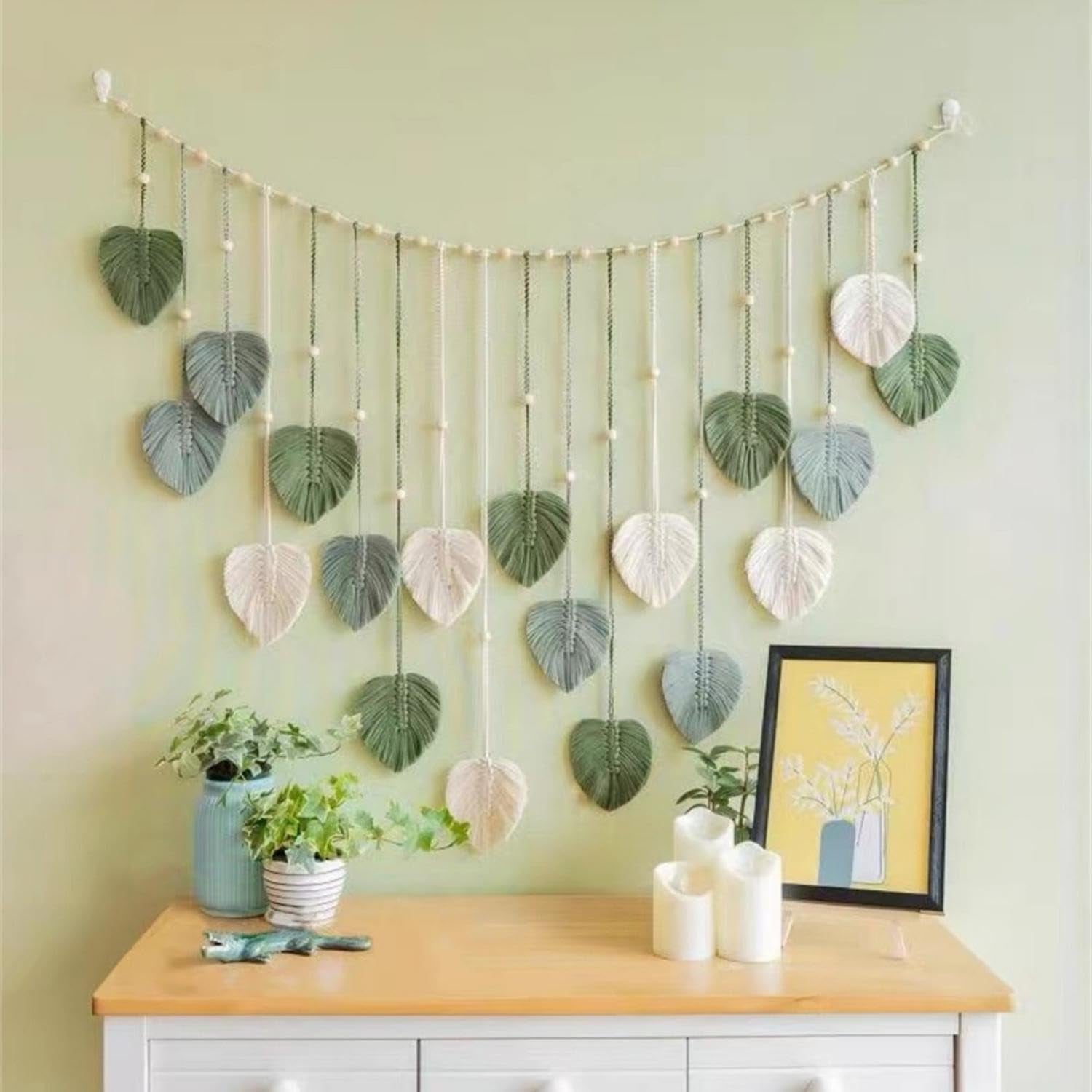 Arazzo sospensione decorazione foglie intrecciate Home - Accessori e Decorazioni Naty Shop