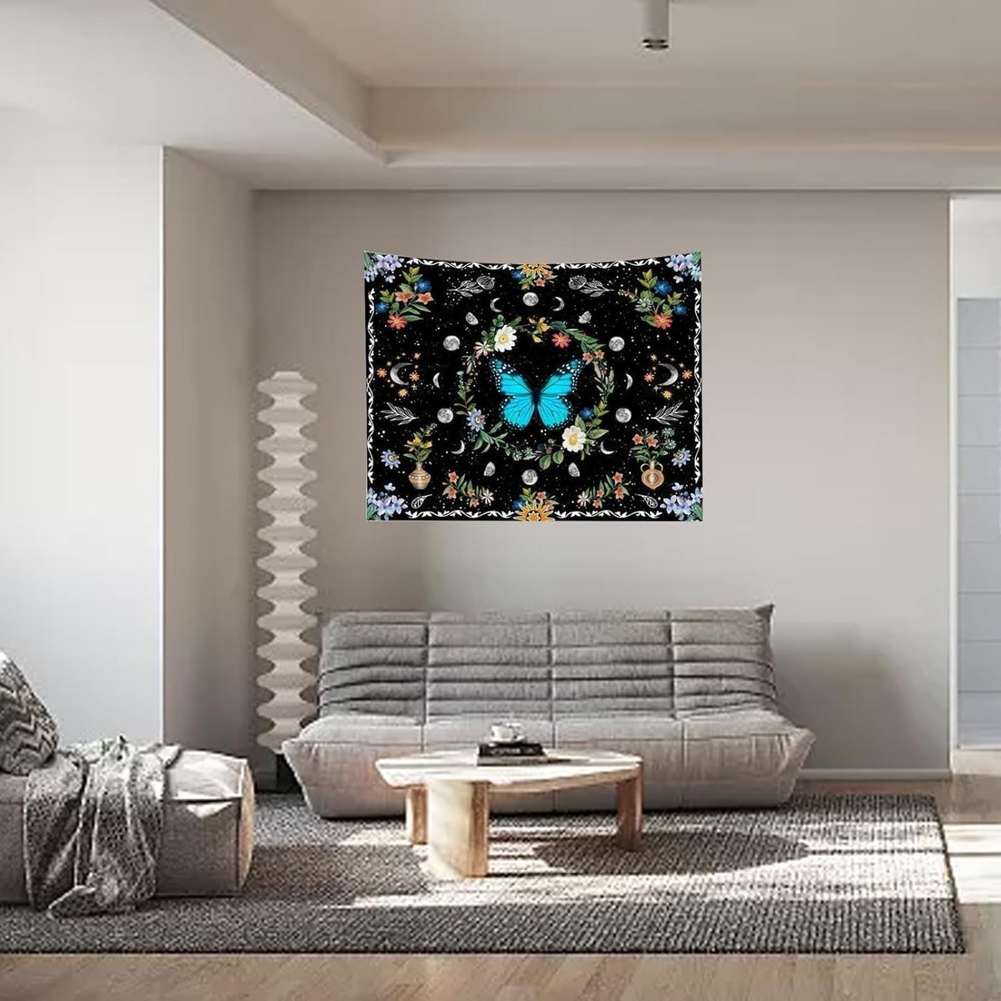 Arazzo arazzo farfalle verdi tessuto garzato Home - Accessori e Decorazioni Naty Shop