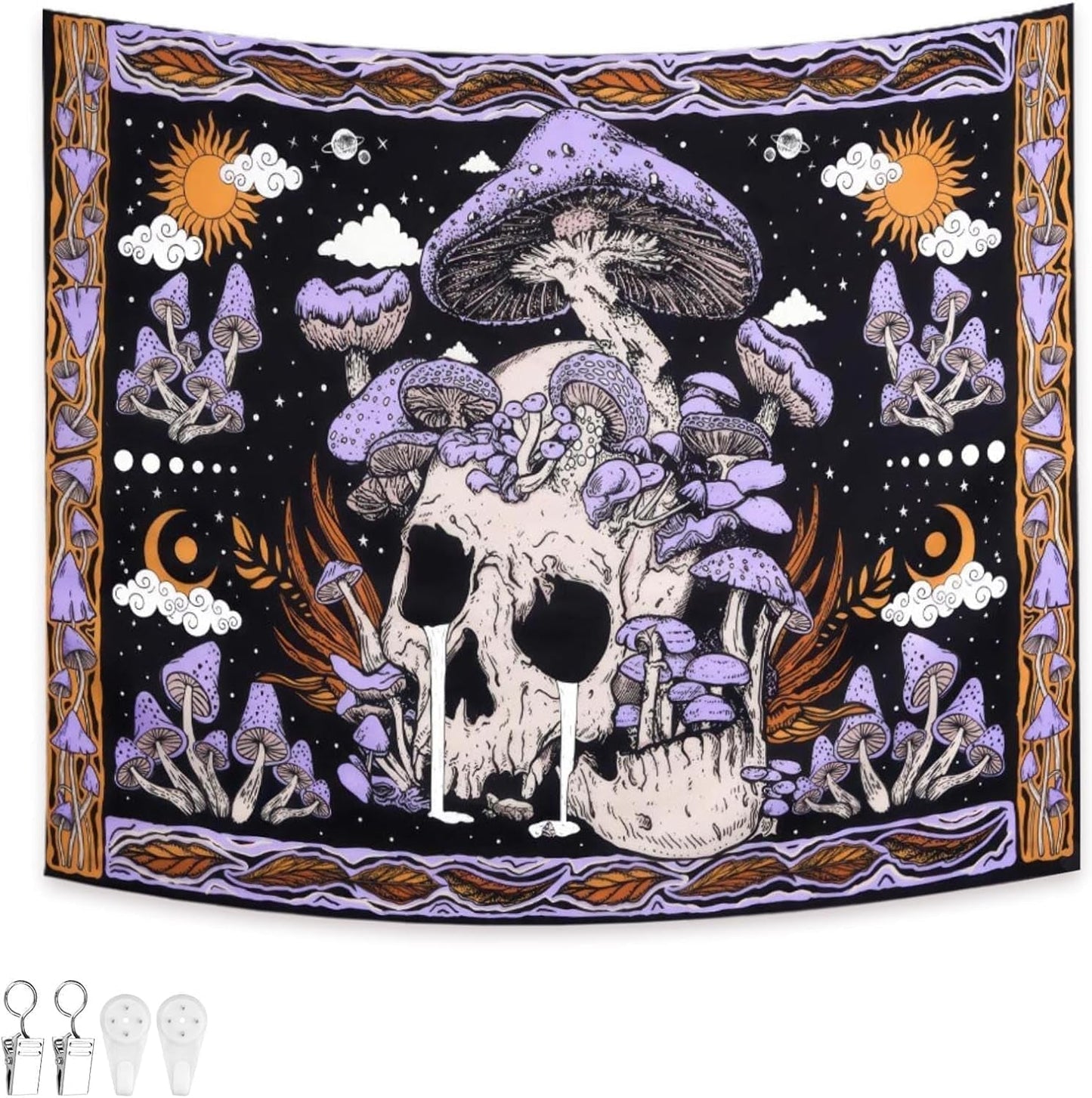 Arazzo arazzo farfalle verdi tessuto garzato Home - Accessori e Decorazioni Naty Shop Teschio viola