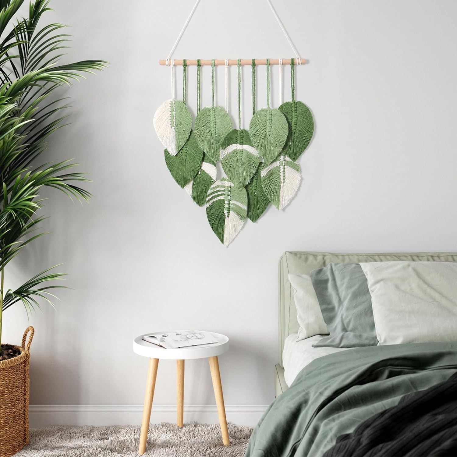 Arazzo arazzo foglie verdi intrecciate a mano Home - Accessori e Decorazioni Naty Shop