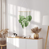Arazzo arazzo foglie verdi intrecciate a mano Home - Accessori e Decorazioni Naty Shop