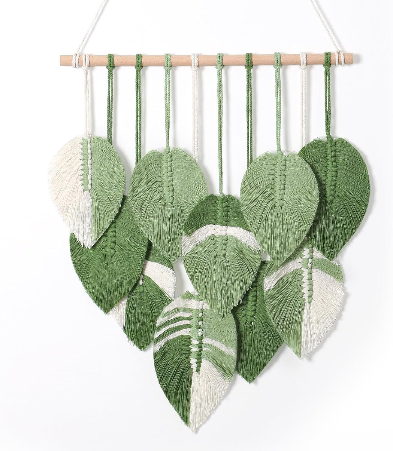 Arazzo arazzo arazzo foglie verdi intrecciate a mano Home - Accessori e Decorazioni Naty Shop Saluti
