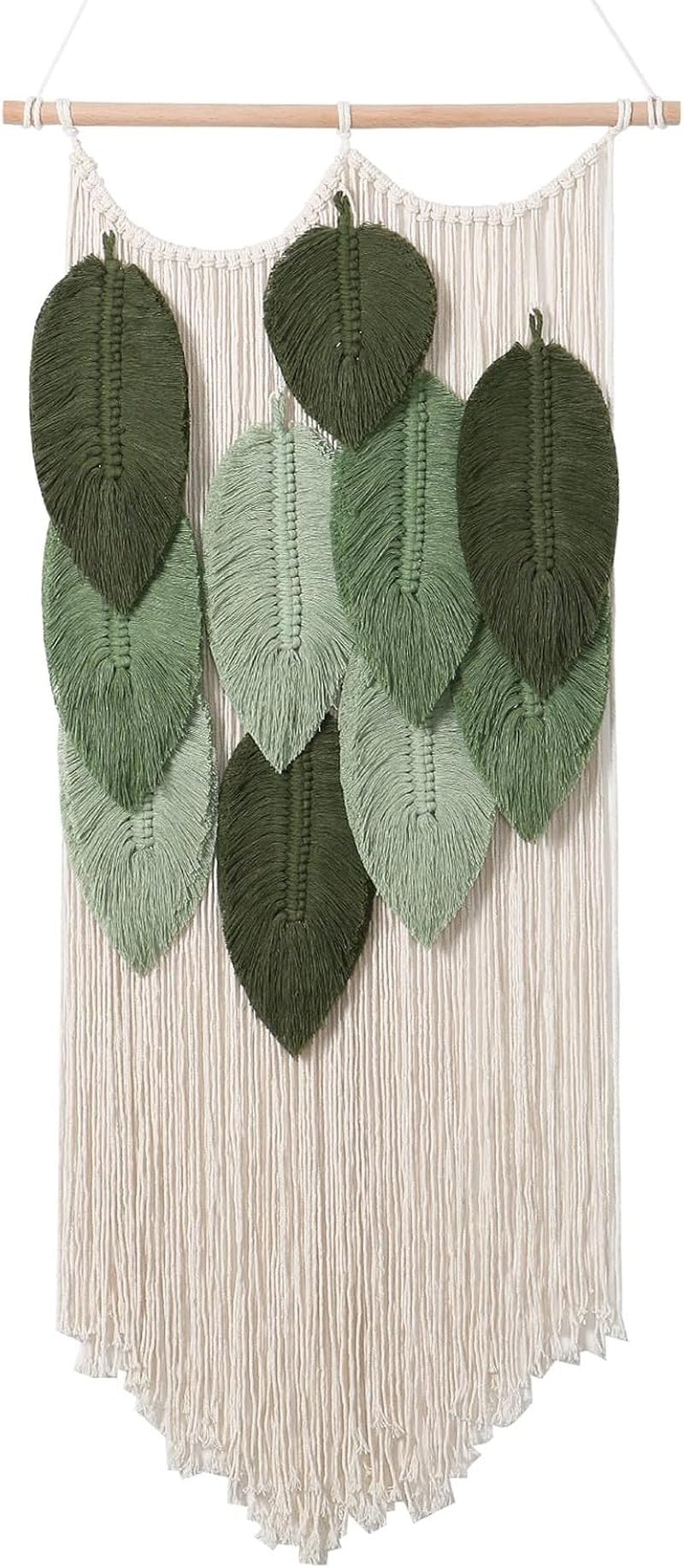 Arazzo arazzo arazzo tessuto a mano foglie verdi Home - Accessori e Decorazioni Naty Shop Beige
