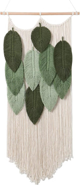 Arazzo arazzo arazzo tessuto a mano foglie verdi Home - Accessori e Decorazioni Naty Shop Beige