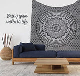 Arazzo arazzo mandala grigio nero telo da parete Home - Accessori e Decorazioni Naty Shop