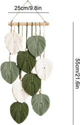 Arazzo arazzo perline in legno foglie verdi fatto a mano Casa - Accessori e Decorazioni Naty Shop