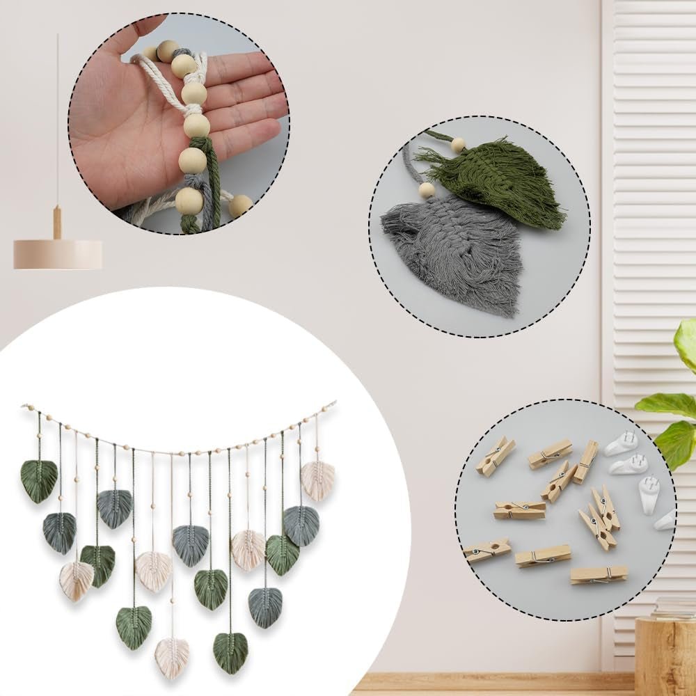 Arazzo tessuto verde arazzo chiodi in legno Home - Accessori e Decorazioni Naty Shop