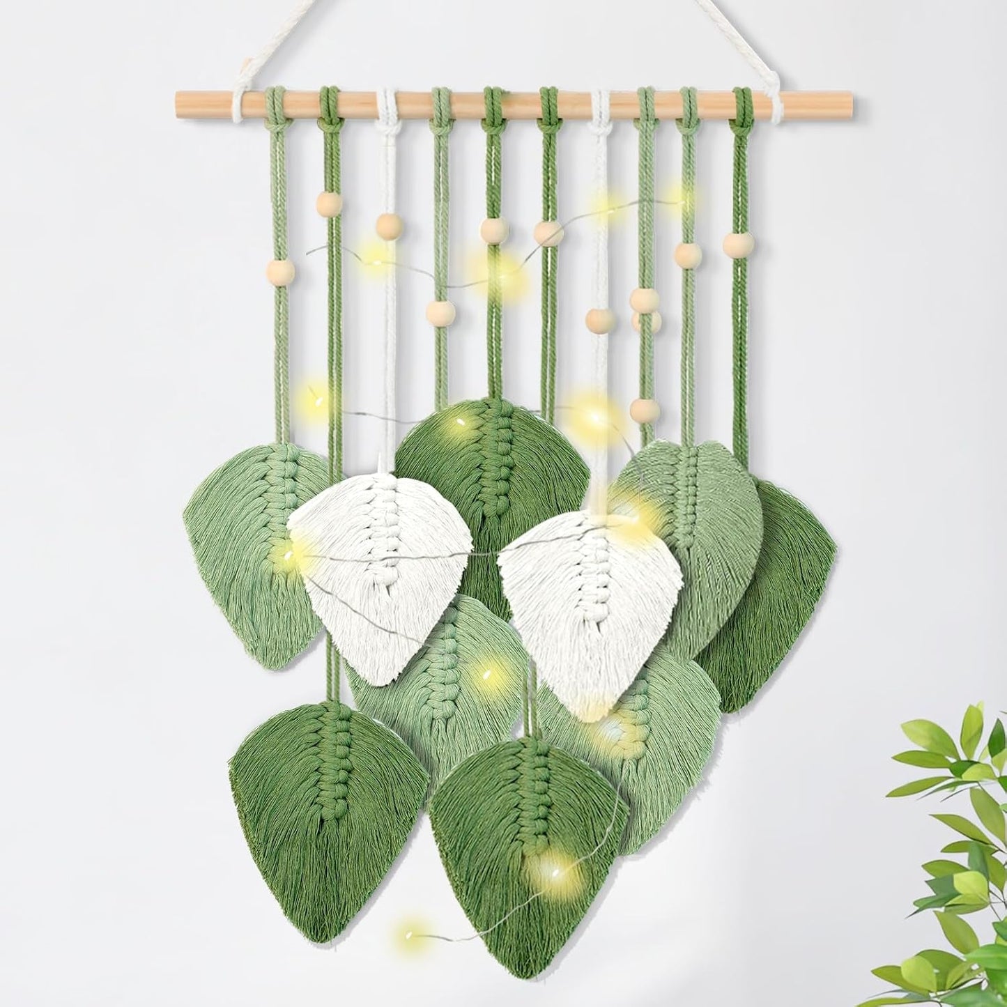 Arazzo tessuto a mano decorazione da parete per la cameretta dei bambini Casa - Accessori e Decorazioni Naty Shop Nove foglie di verde