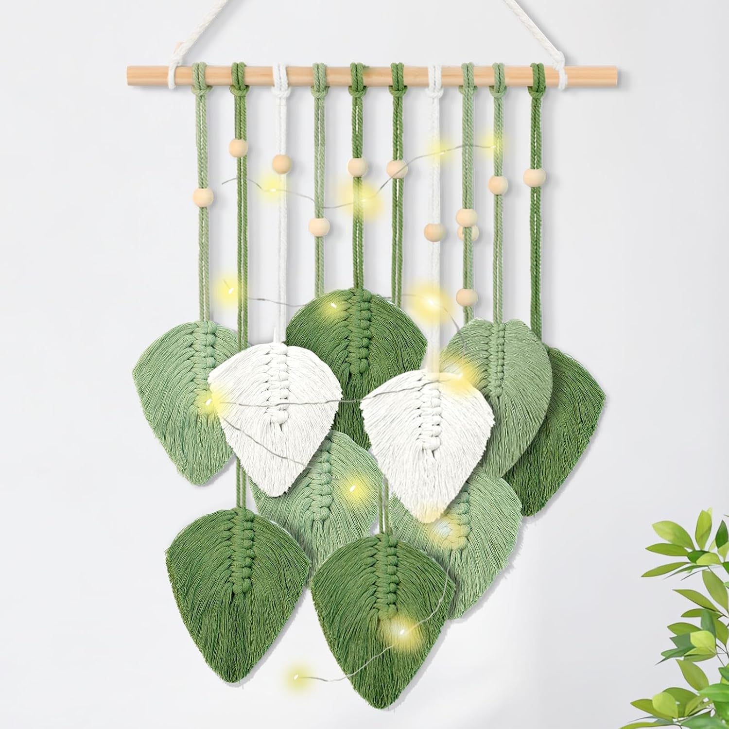 Arazzo tessuto a mano decorazione da parete per la cameretta dei bambini Casa - Accessori e Decorazioni Naty Shop Nove foglie di verde