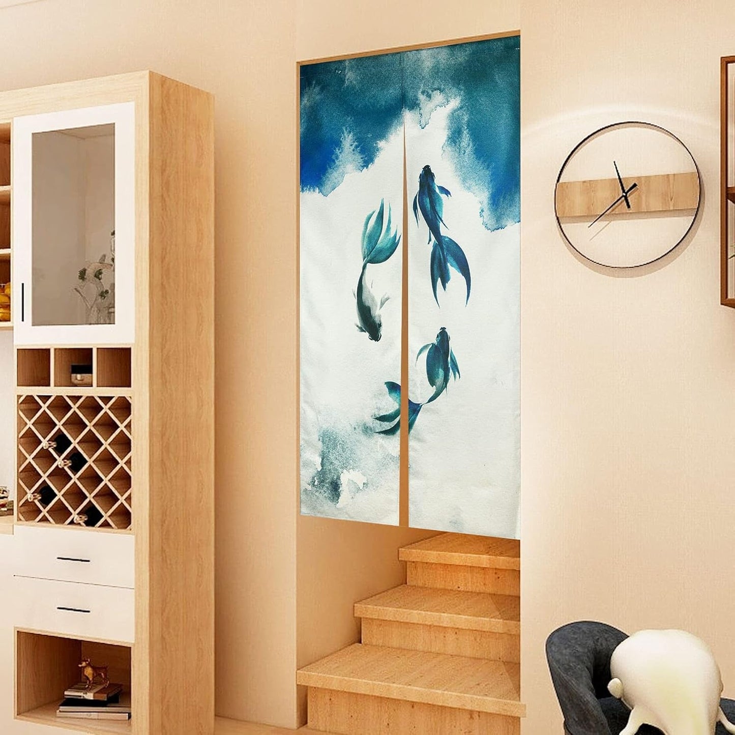 Arazzo tradizionale dipinto a inchiostro spesso in stile cinese noren Home - Accessori e Decorazioni Naty Shop