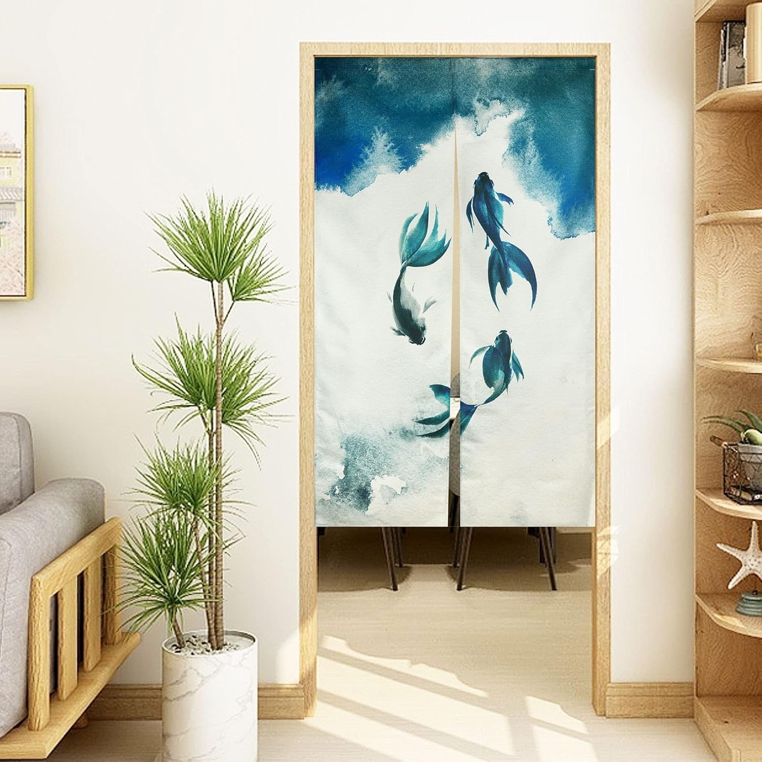 Arazzo tradizionale dipinto a inchiostro spesso in stile cinese noren Home - Accessori e Decorazioni Naty Shop