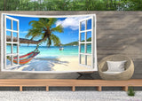 Arazzo Ulticool Vista Spiaggia Mare Palma Amaca Home - Accessori e Decorazioni Naty Shop