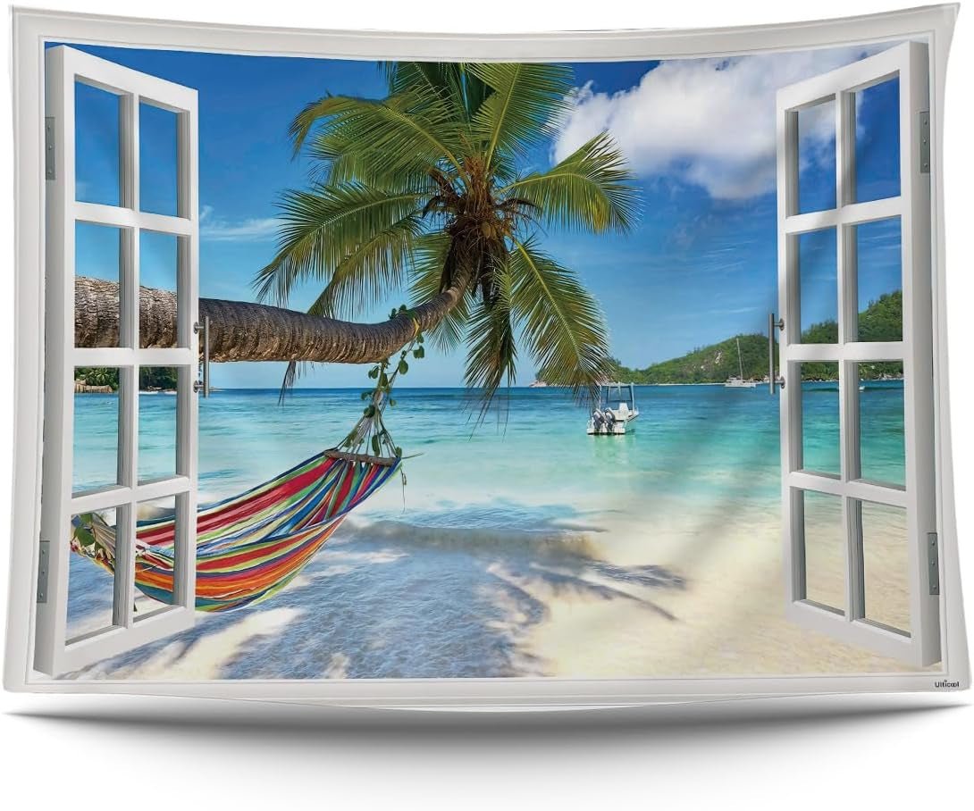 Arazzo Ulticool View Beach Sea Palm Amaca Home - Accessori e decorazioni Titolo predefinito di Naty Shop